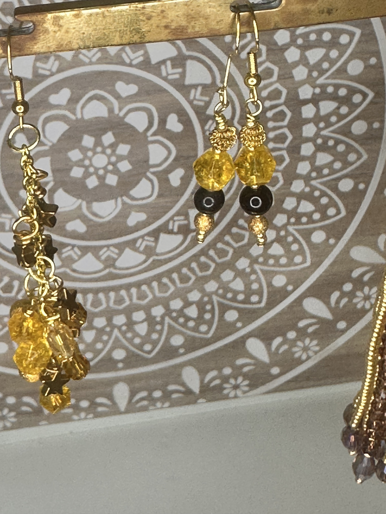 Cut-Citrine-onyx-earrings