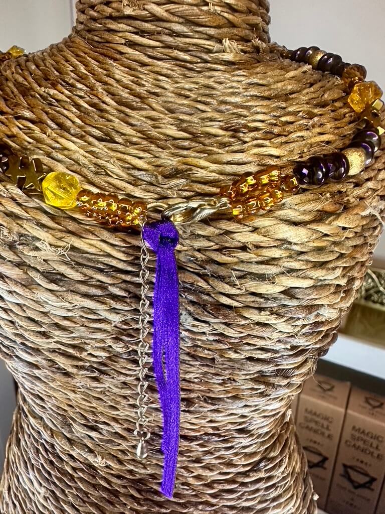 Radiant Harmony Citrine & Hematite Collar Necklace