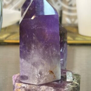 1️⃣ “Ametrine crystal point Piece 1 (169g) – purple and gold tower”