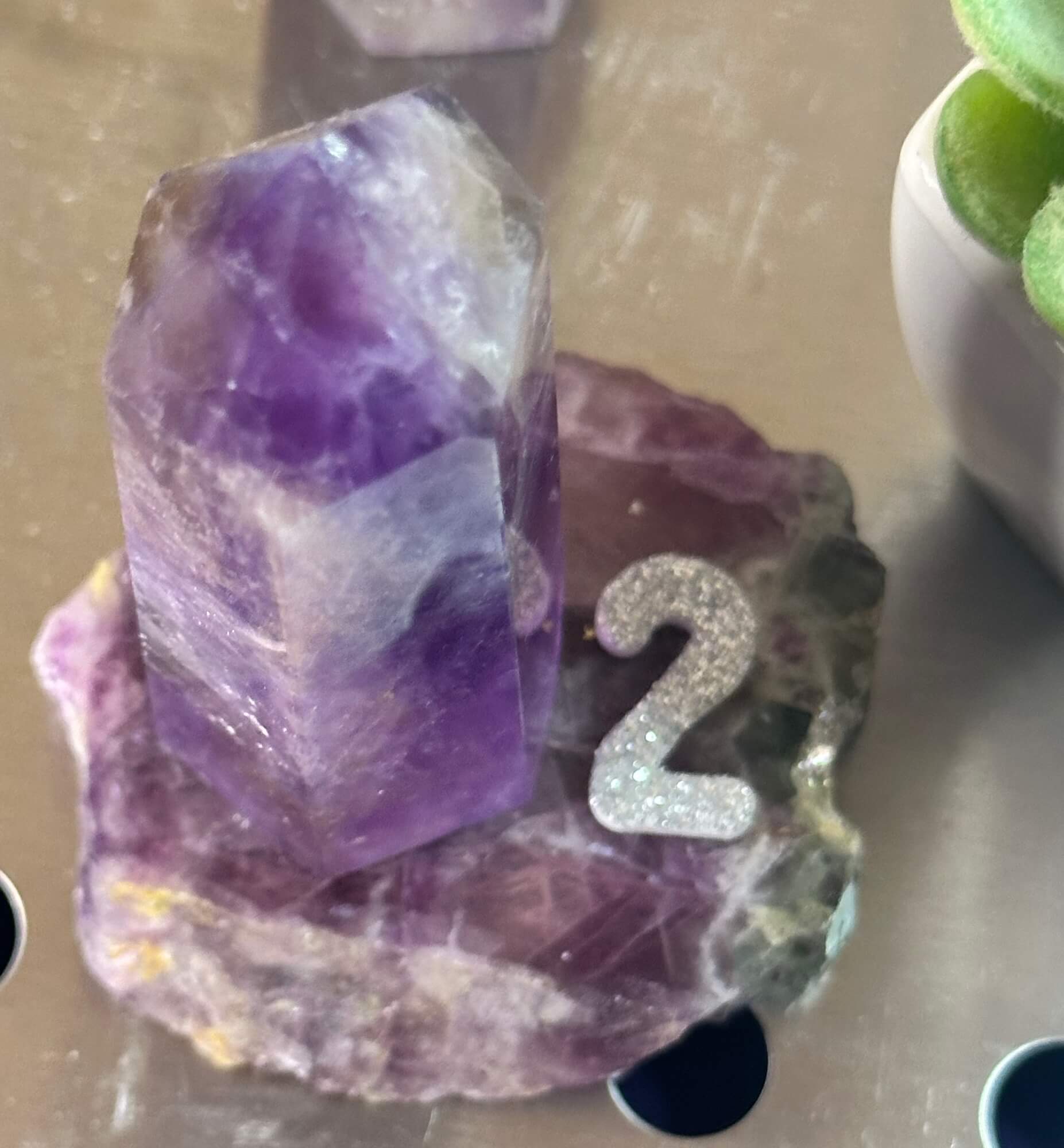 2️⃣ “Ametrine crystal point Piece 2 (100g) – polished tower”