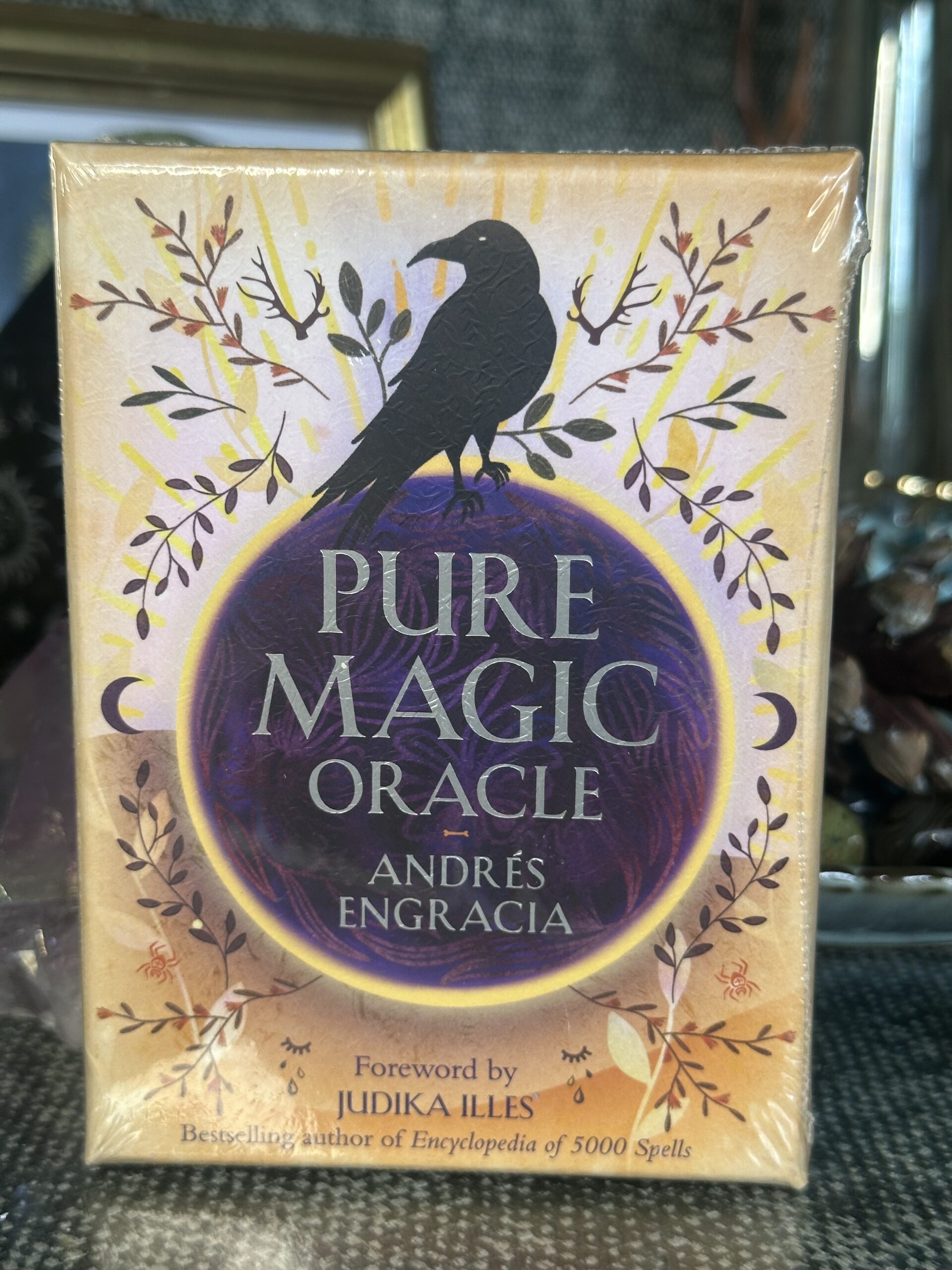 Pure Magic oracle cards and guidebook with elemental-inspired artwork exploring earth, air, fire and water healing energies for spiritual guidance and transformation.